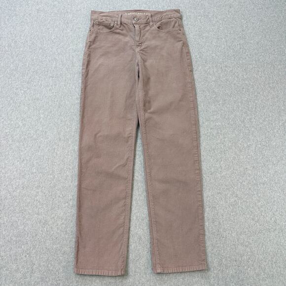 American Eagle Pants WMNS 2 Purple Corduroy Stretch 90s Straight Leg Regular Fit - Picture 1 of 7